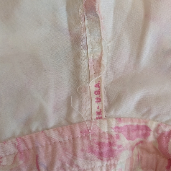 True Vintage Pink & White Floral Fit & Flare 1950s Cotton Sun Dress size 0-2 - Picture 12 of 15